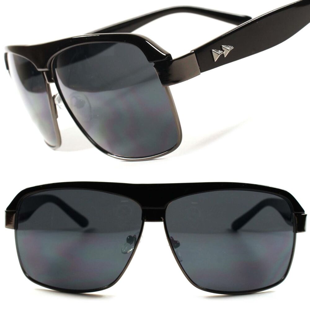 Cool Stylish Designer Fancy Vintage Mens Womens Retro 80s Square Sunglasses